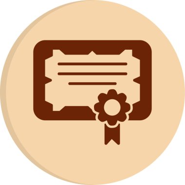 Sertifika. Web simgesi basit tasarım