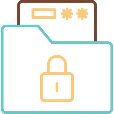 kilit düz simge vektör çizim