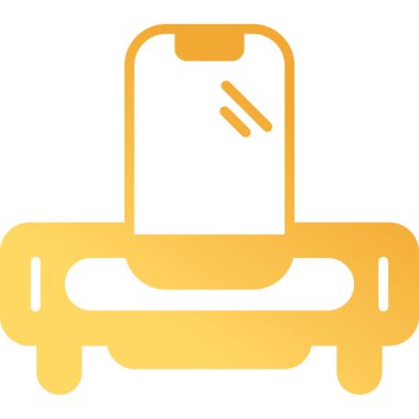 telefon dokusu simgesi, vektör illüstrasyonu basit tasarım