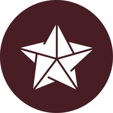 Bir yıldız simgesinin vektör illüstrasyonu 