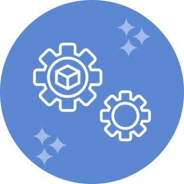 Vitesli ayar simgesi, vektör illüstrasyonu basit tasarım