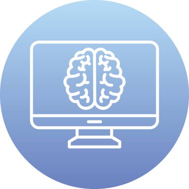 bilgisayar ekranı simgesi, vektör illüstrasyonu basit tasarım