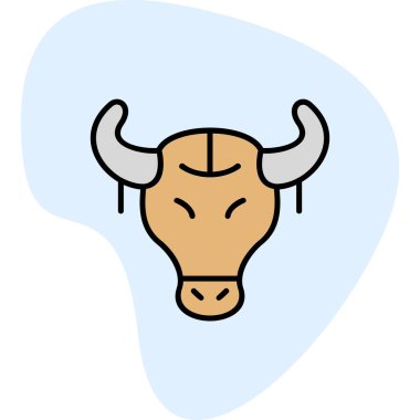 Boğa Kafatası ikon vektör çizimi