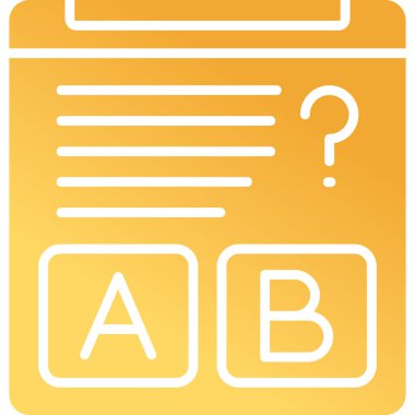 Quiz web simgesi vektör illüstrasyonu