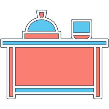 Mutfak ikonu. yemek illüstrasyonu 