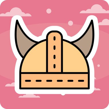 Kask simgesi vektör illüstrasyonu 