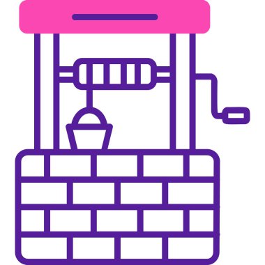 su kuyusu ikonu vektör illüstrasyonu