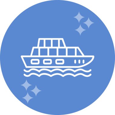 Yolcu gemisi. Web simgesi basit illüstrasyon