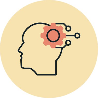 Düşünüyorum. Web simgesi basit illüstrasyon           