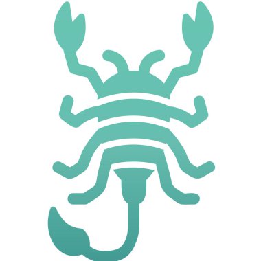 Akrep simgesi, basit vektör illüstrasyonu 