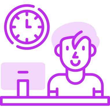 Sıkı Çalışma simgesi, vektör illüstrasyonu