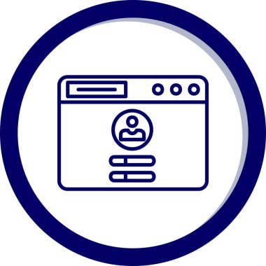 Günlük Kaydı Web simgesi, vektör illüstrasyonu