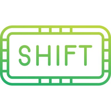 Vardiya düğmesi. Web simgesi basit illüstrasyon