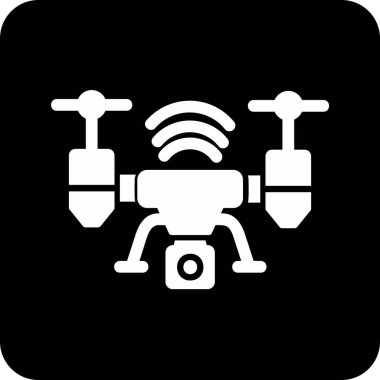 Drone simgesi vektör illüstrasyon tasarımı