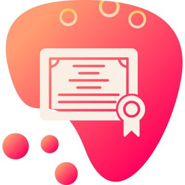 Sertifika. Web simgesi basit tasarım