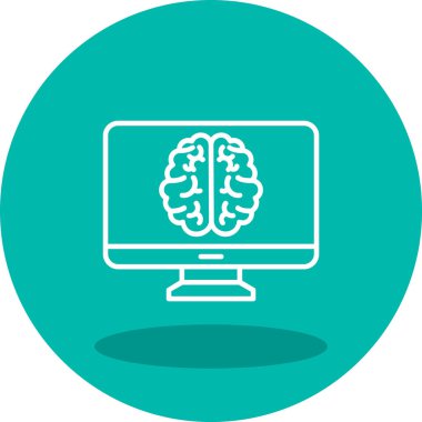 bilgisayar ekranı simgesi, vektör illüstrasyonu basit tasarım