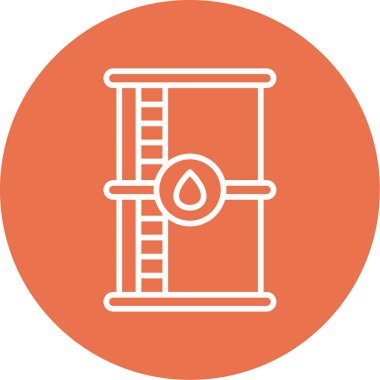 Petrol varili ikonu. Web simgesi vektör illüstrasyonu