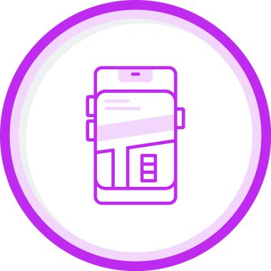 Harita simgesi olan akıllı telefon basit illüstrasyon 