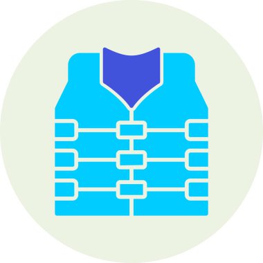 Can yeleği. Web simgesi basit illüstrasyon