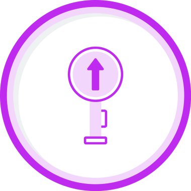 Tek Yol İşaret Ağı simgesi, vektör illüstrasyonu