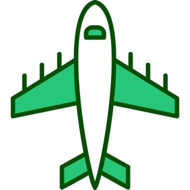 Uçak. Web simgesi basit illüstrasyon 