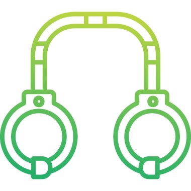 kelepçe ikon vektör illüstrasyonu