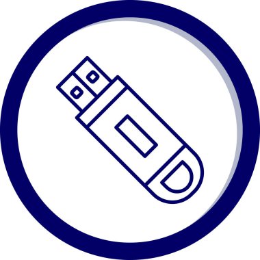 Flash disk simgesi, vektör illüstrasyon tasarımı