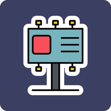 Billboard web simgesi, vektör çizim 