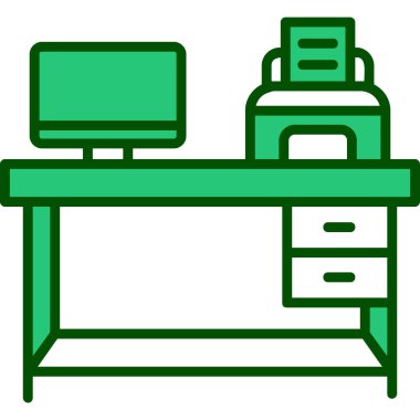 işyeri web simgesi vektör illüstrasyonu