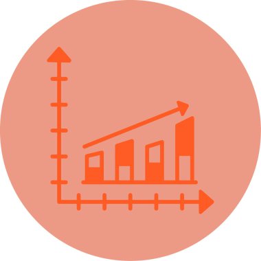 Kar grafiği simgesi, vektör illüstrasyonu