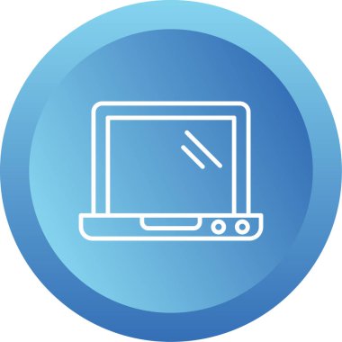 dizüstü bilgisayar simgesi, vektör illüstrasyonu basit tasarım