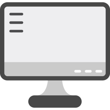 Bilgisayar ekranındaki webstine, vektör illüstrasyonu basit tasarım