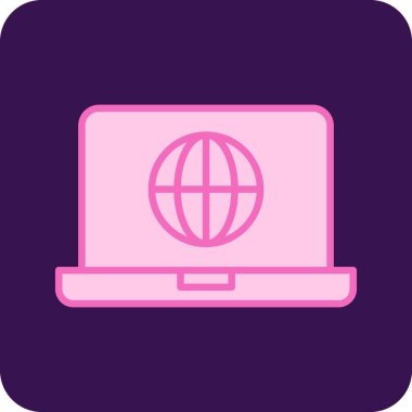 dizüstü bilgisayar simgesi, vektör illüstrasyonu basit tasarım