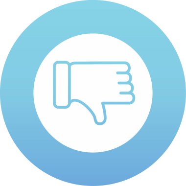 Hoşlanılmayan bir simgenin vektör illüstrasyonu 