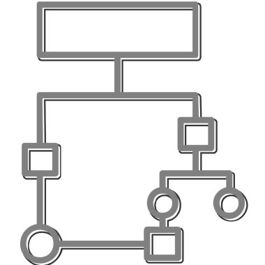 Akış Çizelgesi simgesi, vektör illüstrasyonu             