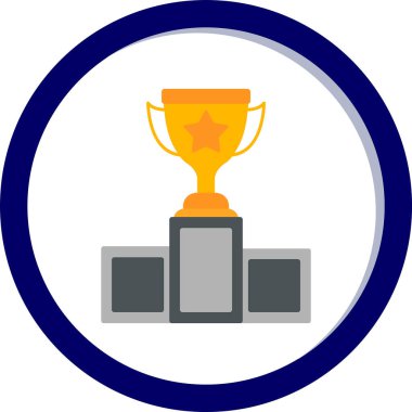 Galibiyet kupa vektör simgesi