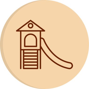 Oyun parkı. Web simgesi basit illüstrasyon