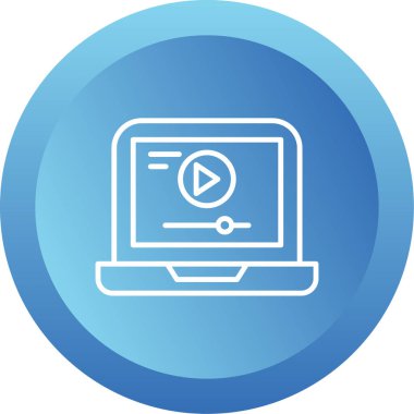 video oynatıcı simgesi, vektör illüstrasyonu 