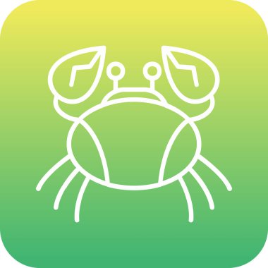 Yengeç simgesi, vektör illüstrasyonu basit tasarım 