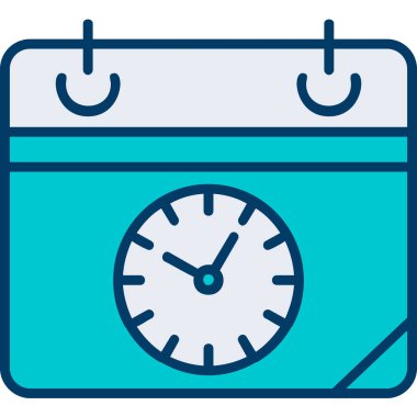 Zamanlama simgesi, vektör illüstrasyonu