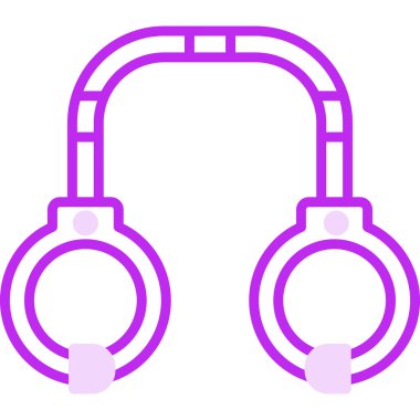 kelepçe ikon vektör illüstrasyonu