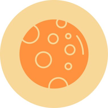 Dolunay simgesi, vektör illüstrasyonu