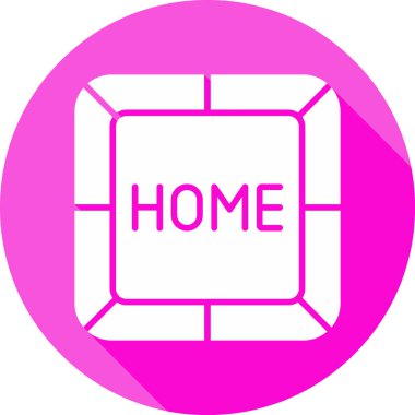  Düz tarzı ev simgesini