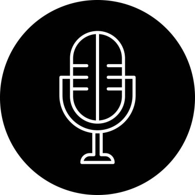 Retro mikrofonun vektör illüstrasyonu