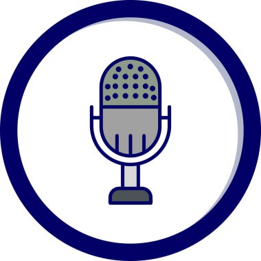 Retro mikrofonun vektör illüstrasyonu