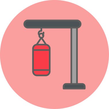 Boks çantası ikon vektör illüstrasyonu