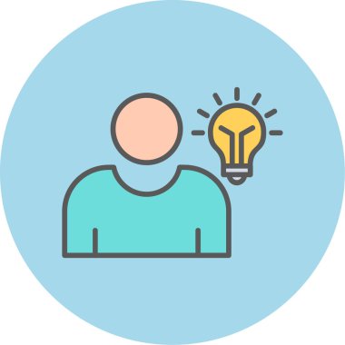 Fikir simgesinin vektör illüstrasyonu 