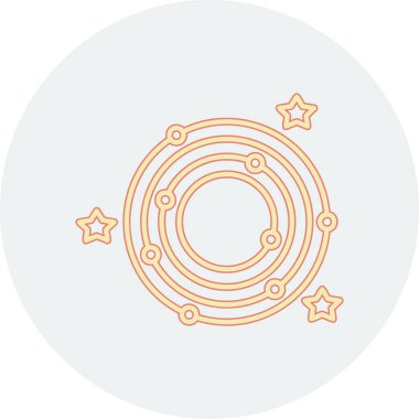 Galaxy web simgesinin vektör illüstrasyonu 