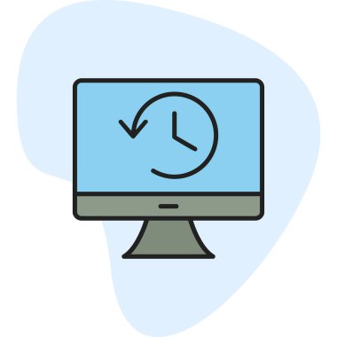 Tarih web simgesi. Basit resimleme