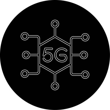  5g Ağ simgesi. vektör illüstrasyonu